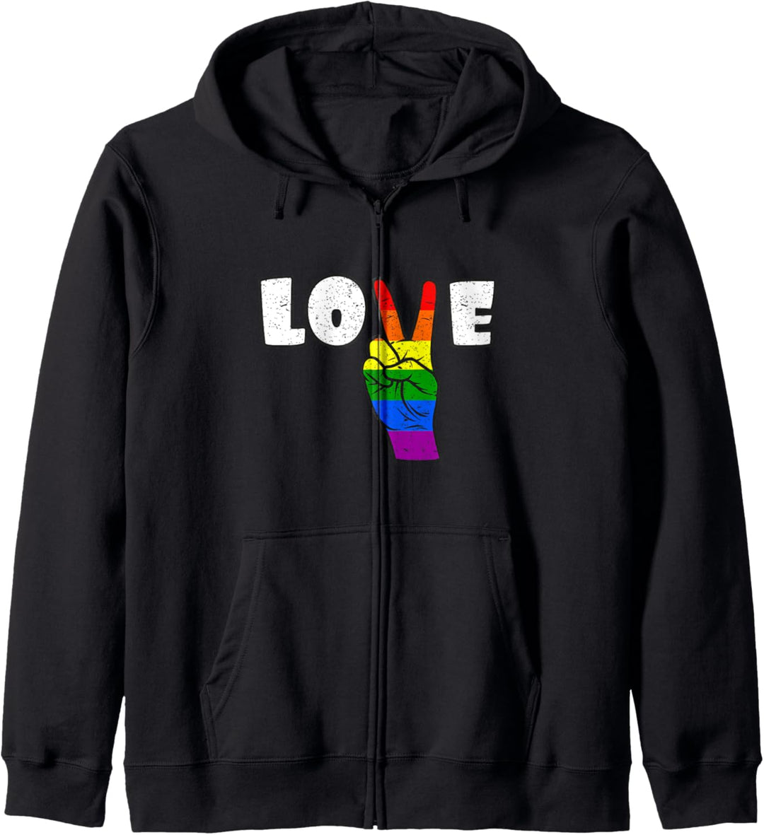 Love Gay Lesbian Pride Schwul Lesbisch Liebe Frieden Peace Kapuzenjacke