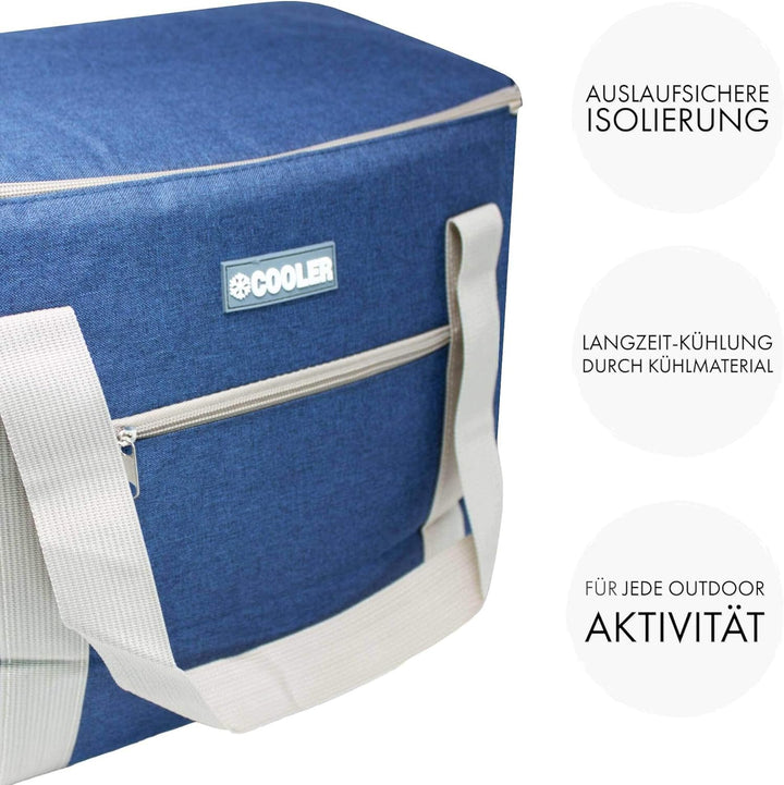 ToCi Kühltasche 36 Liter Isoliertasche Thermotasche Picknicktasche für Picknick Camping Urlaub Wande