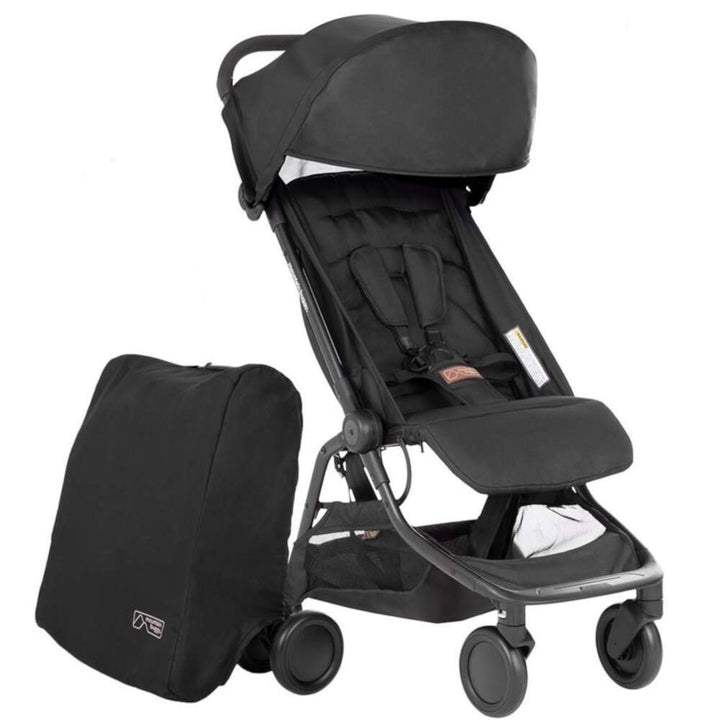 Mountain Buggy Nano V3 (2020+) Kinderwagen in der Farbe black inkl. Reisetasche