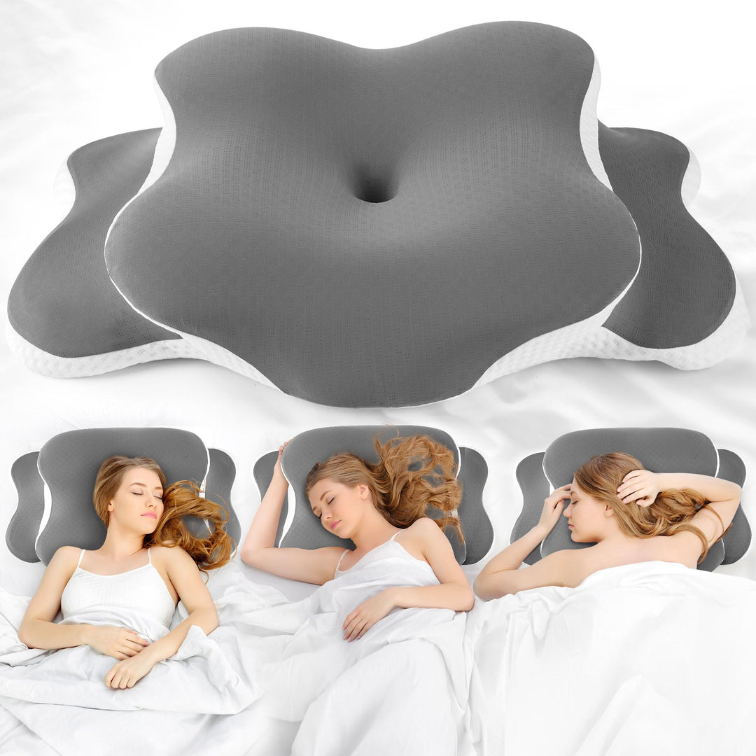Orthopädisches Kissen, Memory Foam Kissen, Ergonomisches Kopfkissen Vermindert Nackenschmerzen, Kopf