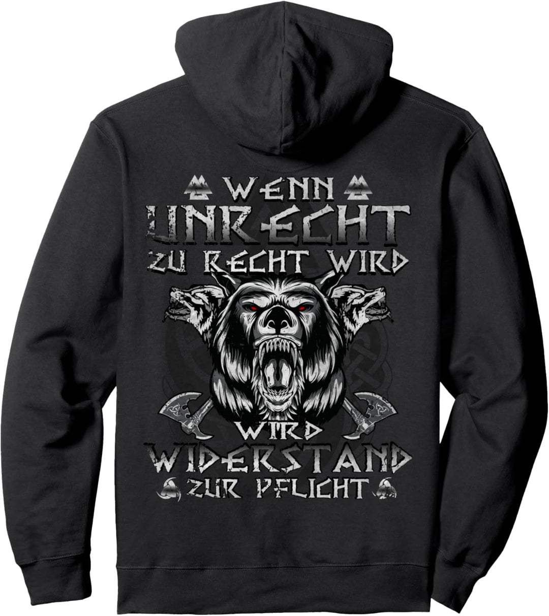 Wenn Unrecht zu Recht wird deutsche Reich Deutschland Demo Pullover Hoodie