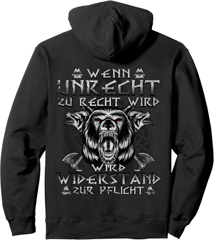 Wenn Unrecht zu Recht wird deutsche Reich Deutschland Demo Pullover Hoodie