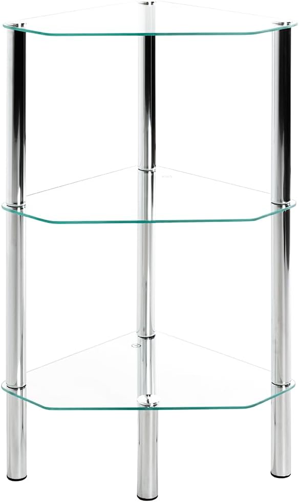 HAKU Möbel Regal, Metall, chrom, B 46 x T 32 x H 77 cm 46 x 32 x 77 cm Chrom, 46 x 32 x 77 cm Chrom