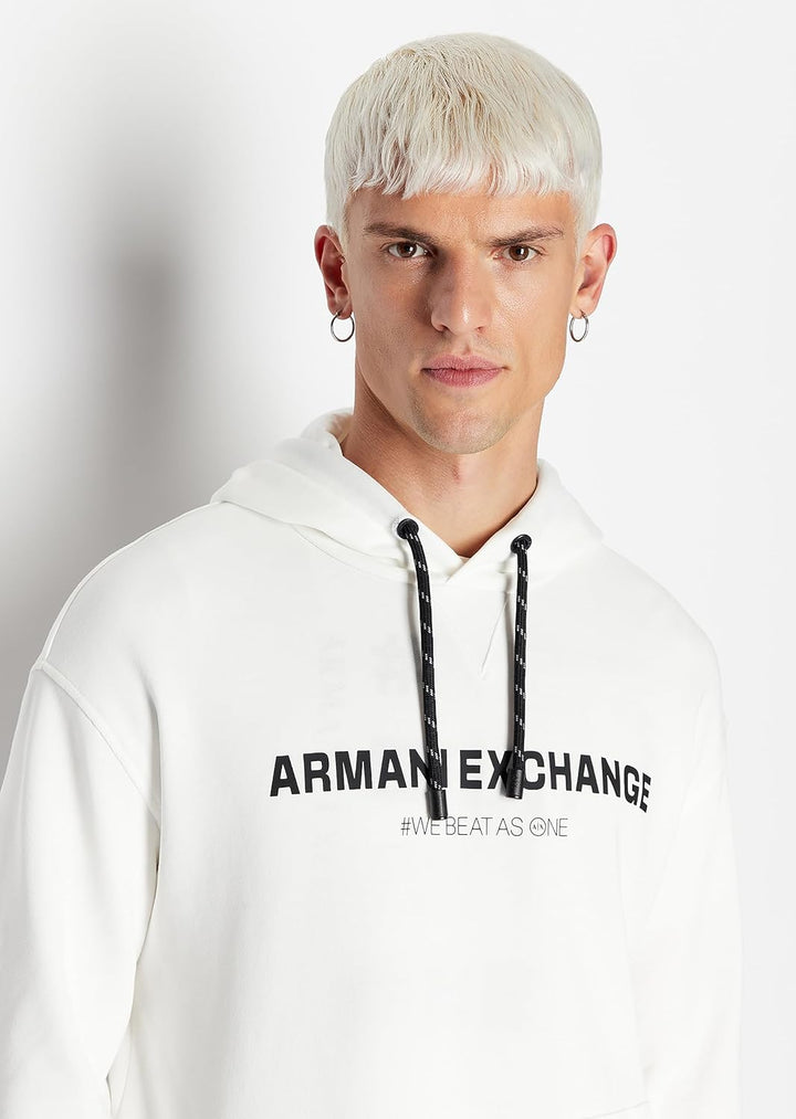 Armani Exchange Herren Limited Edition We Beat As One Capsule Cotton French Terry Hoodie Hooded Swea