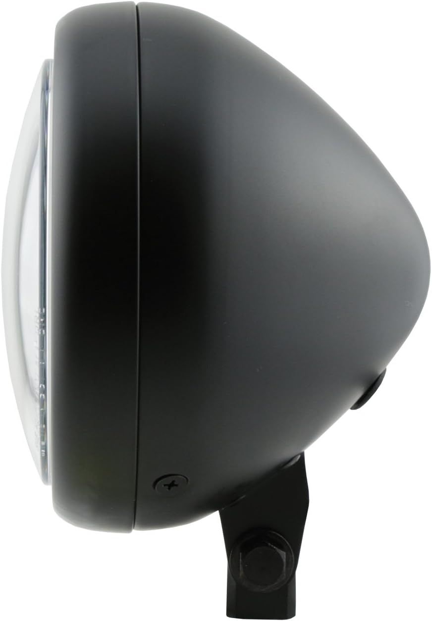 HIGHSIDER Pecos Typ 6 Motorrad 5 3/4 Zoll LED-Scheinwerfer mit TFL, E- geprüft (Schwarz)