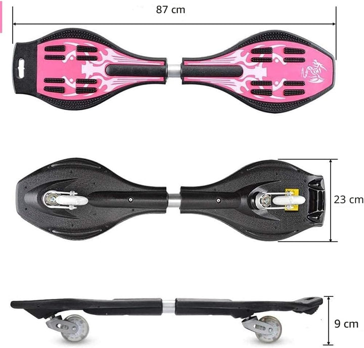 Sumeber Waveboard Kinder Street Surfen Caster Torsion Skateboard Double Decks Casterboards für Wave/