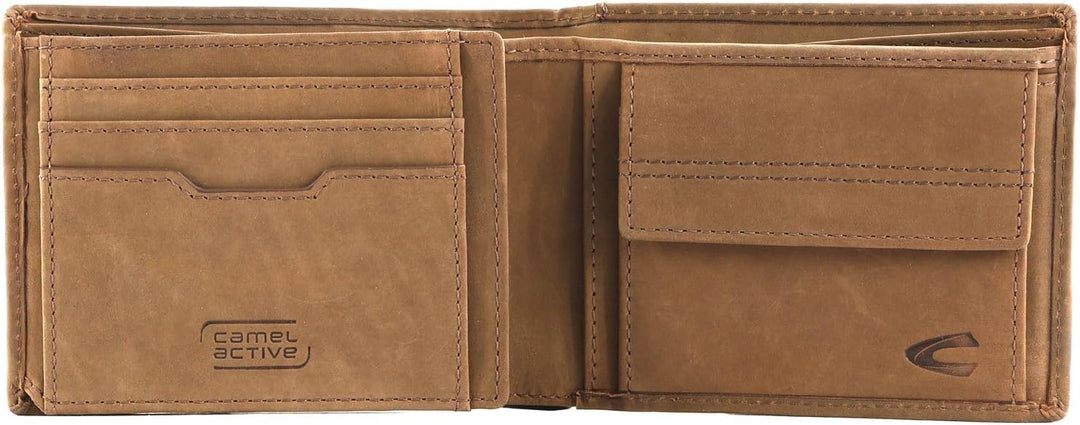 camel active Vietnam Herren Geldbörse RFID Querformat Leder Mittelgross, Brown