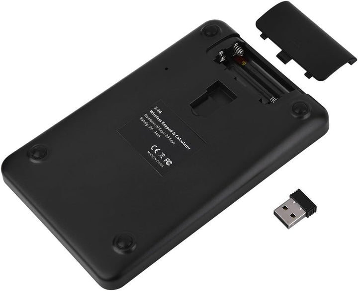 VBESTLIFE 2.4G USB Wireless 2 In 1 29 Tasten numerische Tastatur,Tastatur &amp; Taschenrechner mit LCD D