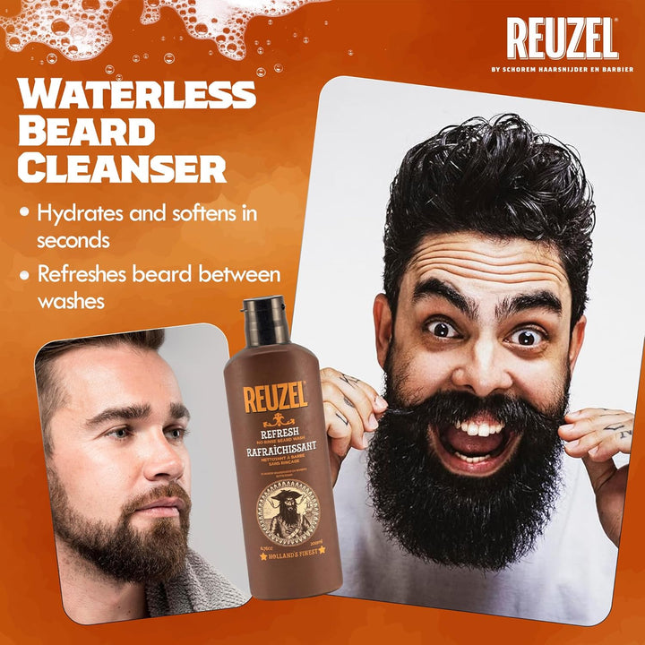 Reuzel Refresh No Rinse Beard Wash, Instantly Freshens Beard, 200 ml