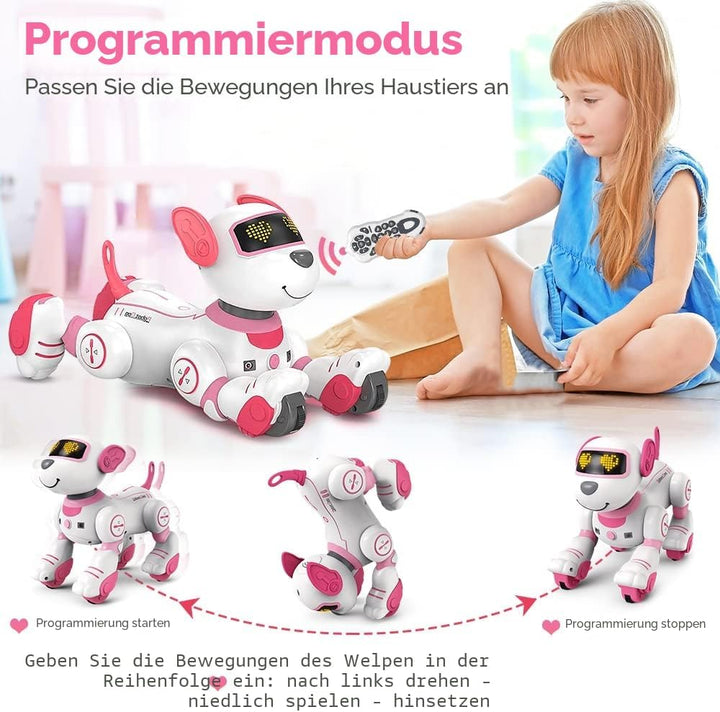 VATOS Roboter Hund Kinder Ferngesteuerter Spielzeug - Interaktiver Anfassen und Folgen Roboterhund m