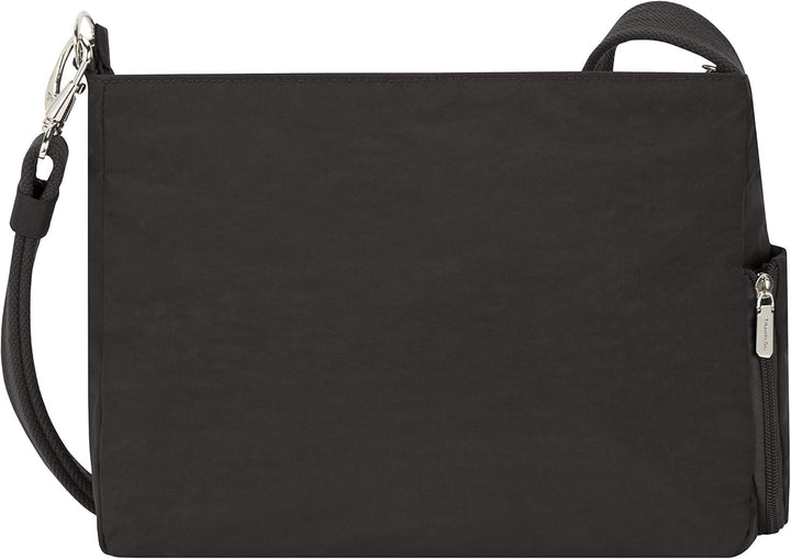 Travelon Unisex Essentials Anti-Diebstahl aufgesetzte Tasche Crossbody-Tasche Patch Crossbody Schwar