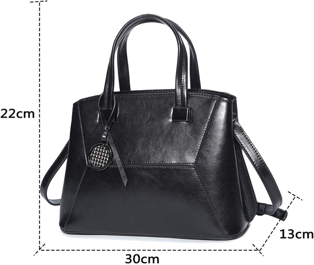 Coolives Damen Tasche Kleine Handtasche Henkeltasche Umhängetasche Schultertasche aus Leder EINWEG S