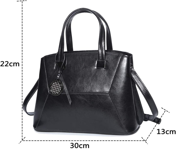 Coolives Damen Tasche Kleine Handtasche Henkeltasche Umhängetasche Schultertasche aus Leder EINWEG S