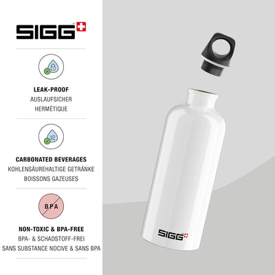 SIGG - Alu Trinkflasche - Traveller - Klimaneutral Zertifiziert - Für Kohlensäurehaltige Getränke Ge