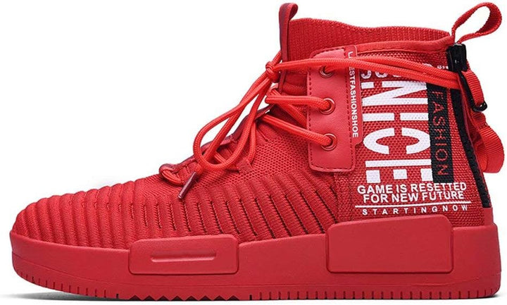 FUSHITON Herren Sportschuhe High Top Turnschuhe Mode Freizeitschuhe Draussen Laufschuhe Sneakers Lei