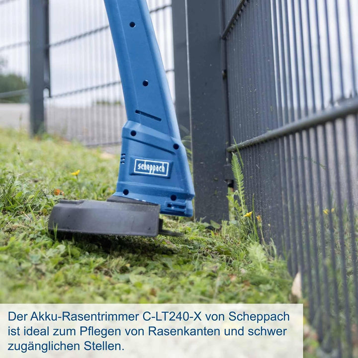 Scheppach Akku-Grasschneider C-LT240-X – Serie 20 V IXES – Schnittbreite max. 240 mm – 10.000 U/min