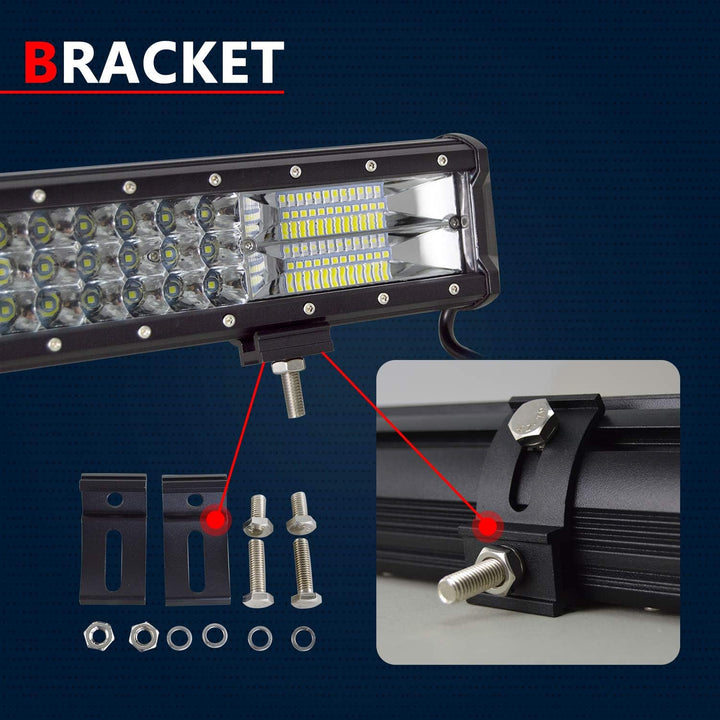 PICAA Led Arbeitsscheinwerfer 12 Zoll 31CM 180W Led Lichtbalken 12V 24V 6000K Led Zusatzscheinwerfer