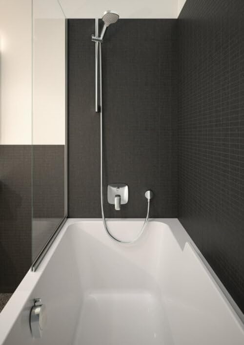 hansgrohe Duschset Croma Select E, Duschkopf wassersparend mit Schlauch und Halterung, verstellbar,