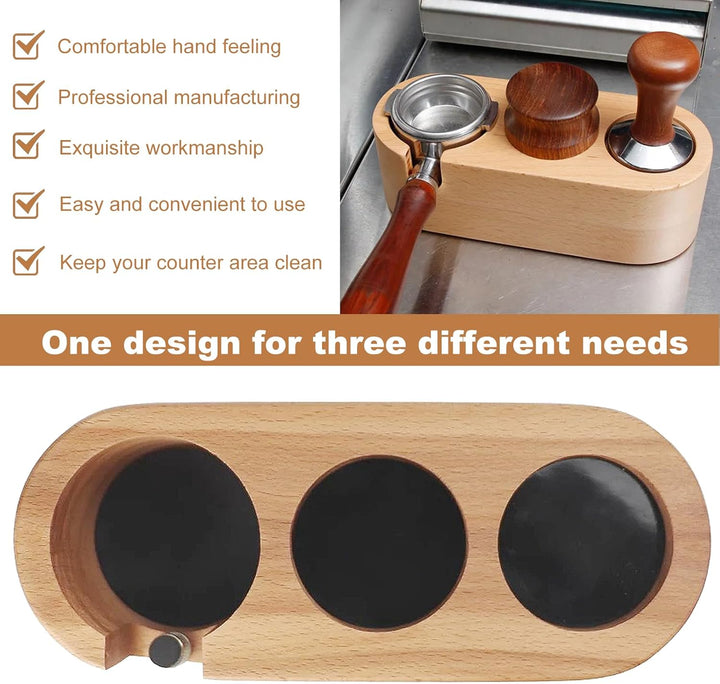 Tamperstation, Espresso Tamper Station, Tamping Station, Kaffee Tamper mit Distributor und Portafilt