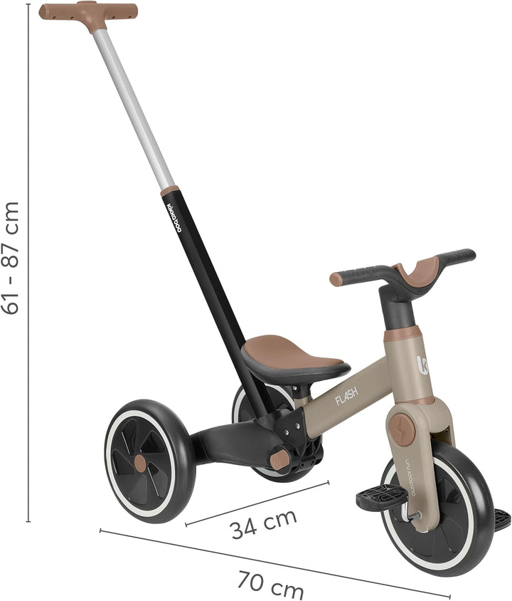 KikkaBoo Flash Dreirad Ab 2 Jahre, 5-in-1 Laufrad Und Dreirad, Umwandelbar Zum Laufrad Oder Fahrrad
