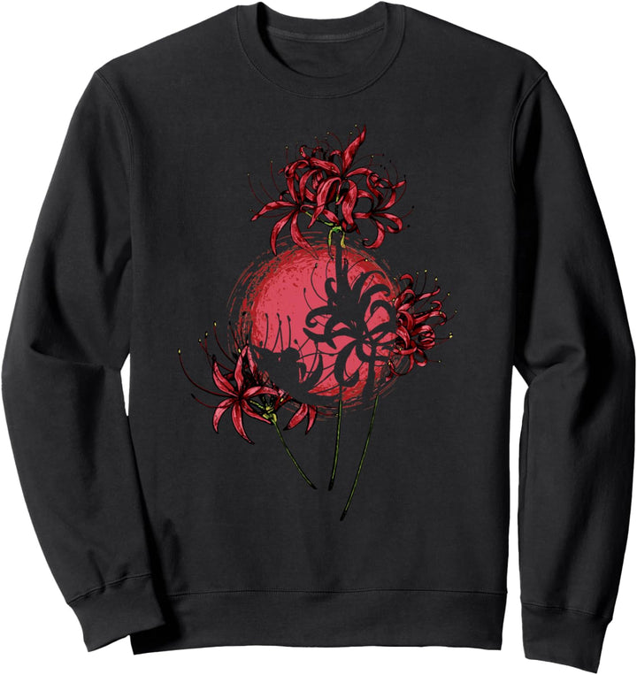 Japanische Spinnenlilie Lycoris Grunge Anime ästhetische Blume Sweatshirt