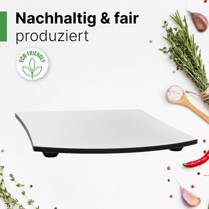 Gleitbrett passend für den Thermomix TM6 / TM5 aus HPL in Weiss von Leckerhelfer Weiss aus Hpl