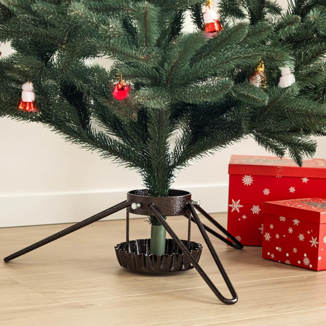 KADAX Weihnachtsbaumständer aus Stahl, Ständer für Baum, Stabiler Christbaumständer mit Wasserbehält
