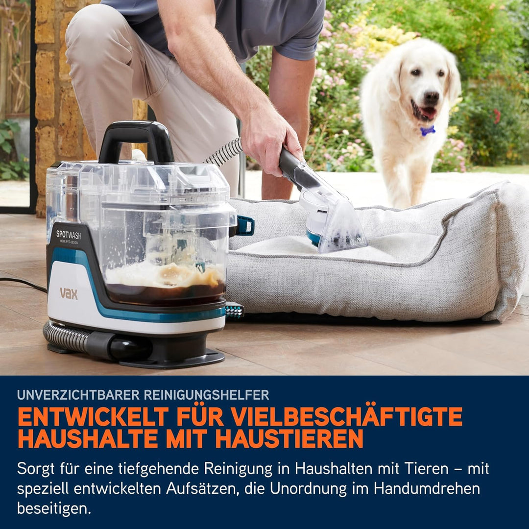 Vax SpotWash Home Duo Pet-Edition Fleckenreiniger Teppich-und Polsterreiniger Gerät mit SpinScrub-Te