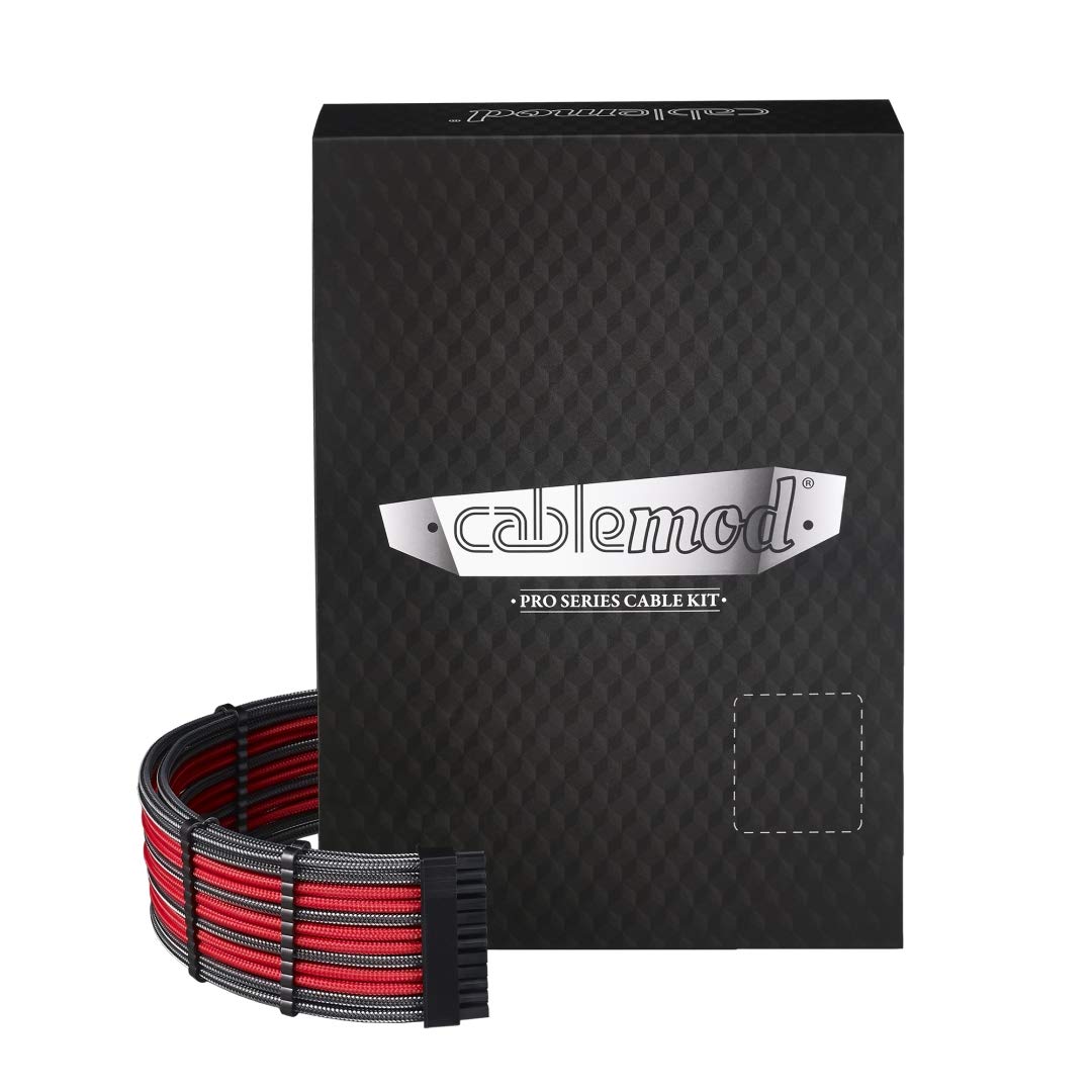 CableMod cm-PRTS-FKIT-NKCR-R PRO ModMesh RT-Serie ASUS ROG/Seasonic Kabel-Kits, Schwarz