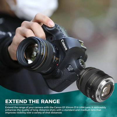 Canon EF 85mm F1.8 USM Objektiv (58mm Filtergewinde) schwarz Single, Single