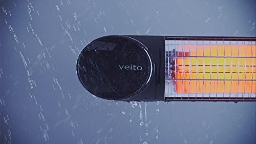 VEITO Blade Design Infrarot Heizstrahler, 2000 Watt, Fernbedienung, 4 Heizstufen Dimmer, Wintergarte