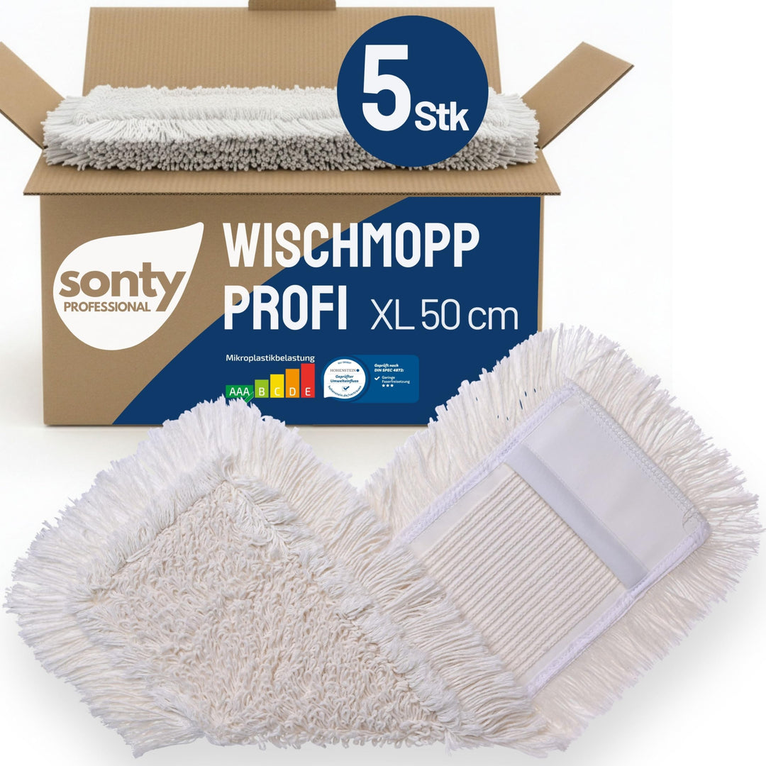 Sonty 5 Stück Mopp, Baumwollmop, Wischmop Premium Tufting 50cm (5)