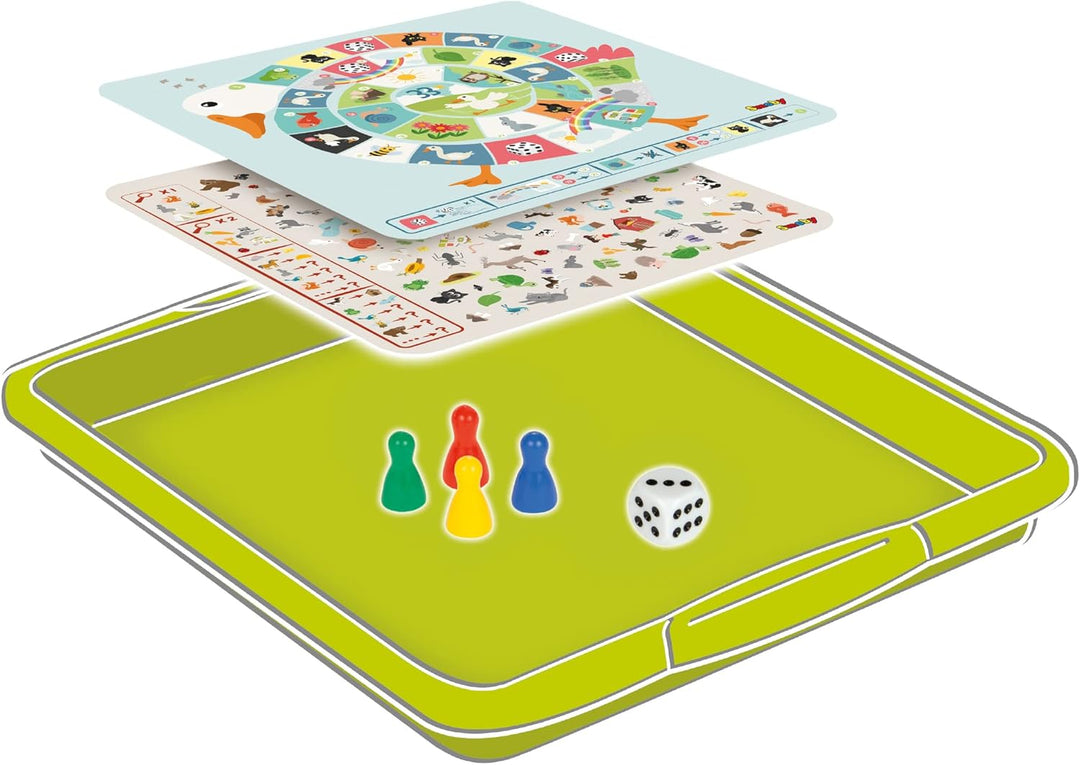 Smoby - Spiele-Schublade - Spielhauszubehör - inklusive Spielkarten, Spielfiguren und Würfel, für de