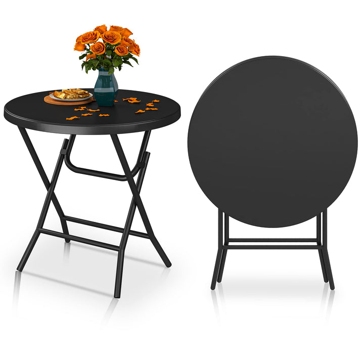 YITAHOME 80cm Gartentisch, Runder Klapptisch, Balkontisch Klappbar, Campingtisch Wetterfest für Outd
