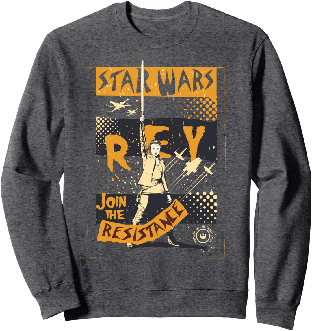 Star Wars Last Jedi Rey Orange Propaganda Sweatshirt