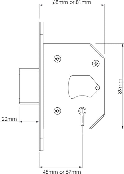 Yale P-M560-PB-67 Einsteckschloss mit 5 Hebeln, Messing-Finish, 2.5 Inch/64 mm Messing-finish 2.5 In