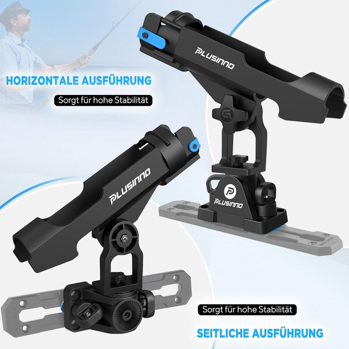 PLUSINNO Angelrutenhalter für Boote, Angelausrüstung mit vergrössertem Clip, innovatives Design in D