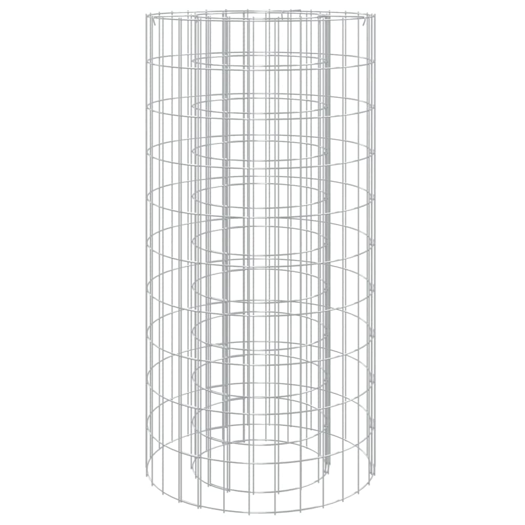 vidaXL Gabionen Feuerstelle, Gabione Feuerschale Feuerkorb, Steinkorb Gartenfeuer, Gartenkamin Stein