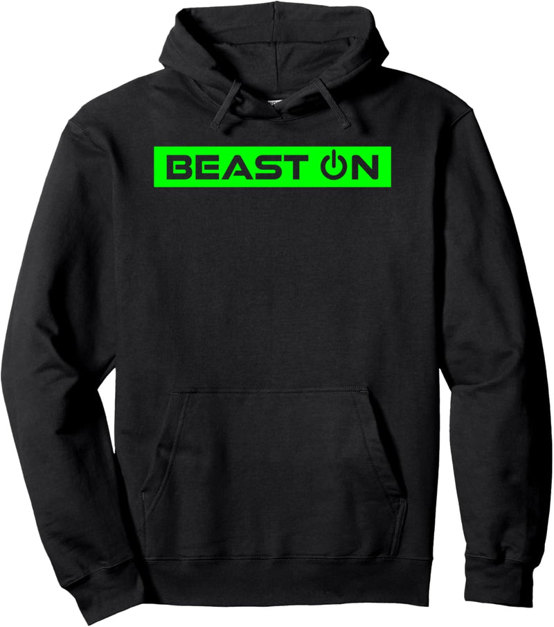 Beast ON Grün Gym Fitness Workout Gym Spruch Motivation Grün Pullover Hoodie