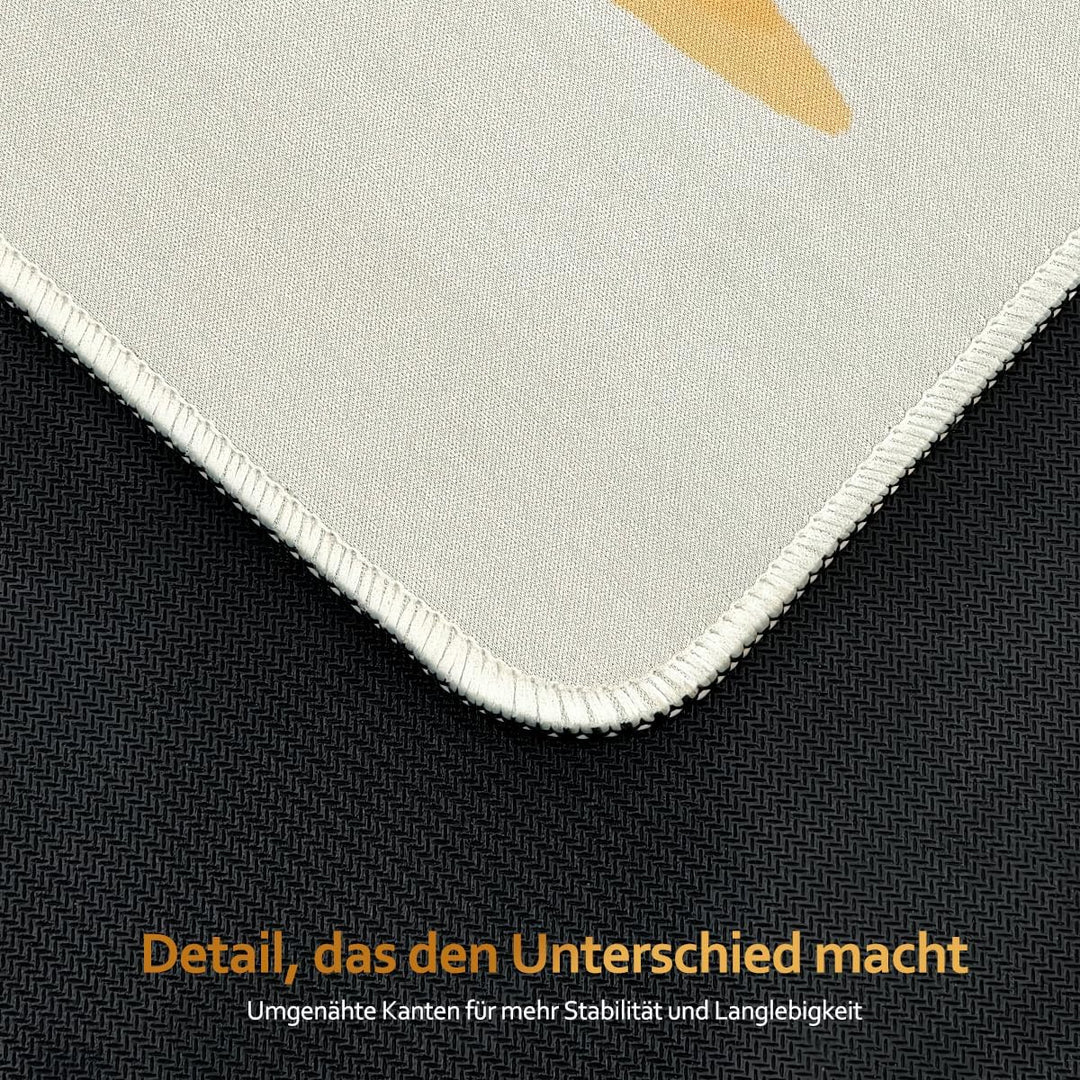 Zindoo Gaming Mauspad XXL 900 x 400 mm– Niedliches Mousepad mit Katzen & Teetassen – rutschfeste Sch