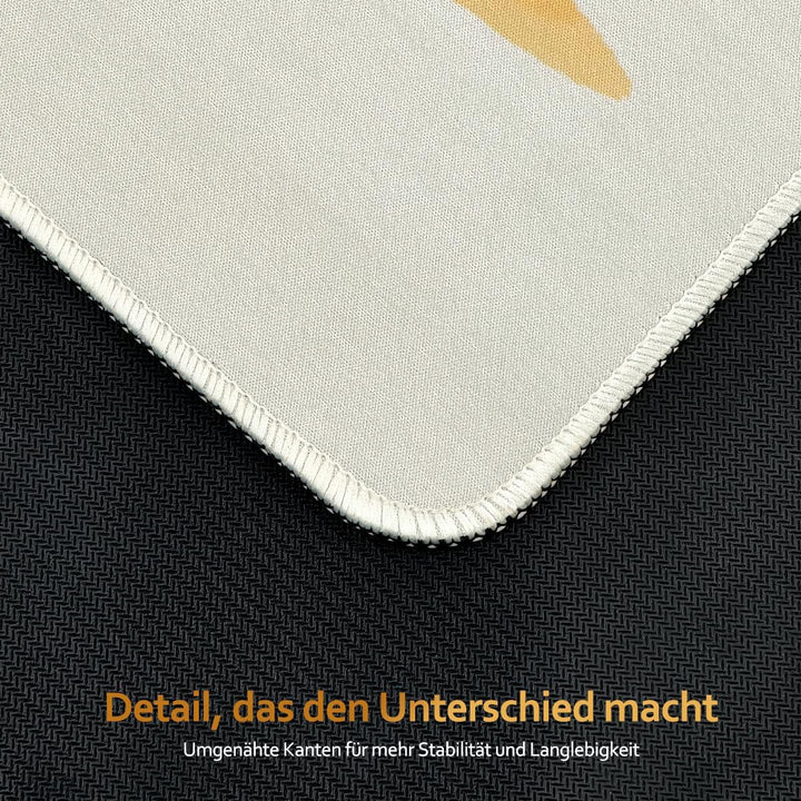 Zindoo Gaming Mauspad XXL 900 x 400 mm– Niedliches Mousepad mit Katzen & Teetassen – rutschfeste Sch