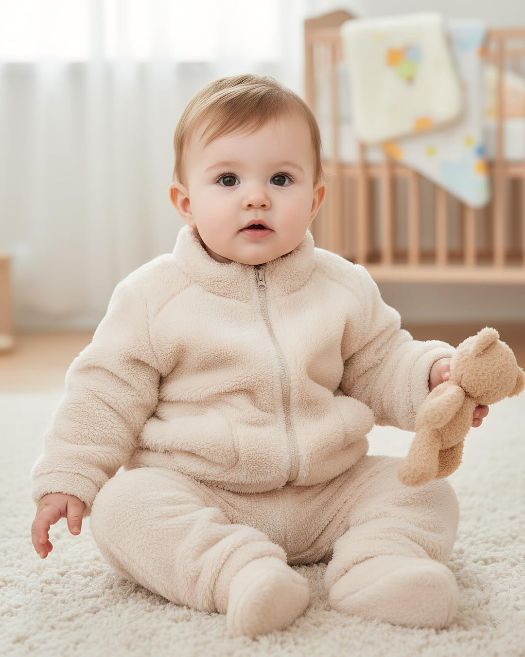 JiAmy Kinder Mädchen Outfit Set Winter Fleece 2 Stück Reissverschluss Langarm Oberteile Hose Sweatsh
