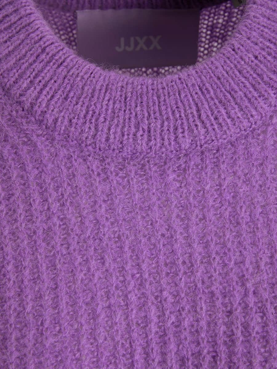 Damen Jxember Ls Fluffy Crew Neck Knit Noos Pullover, Royal Lilac