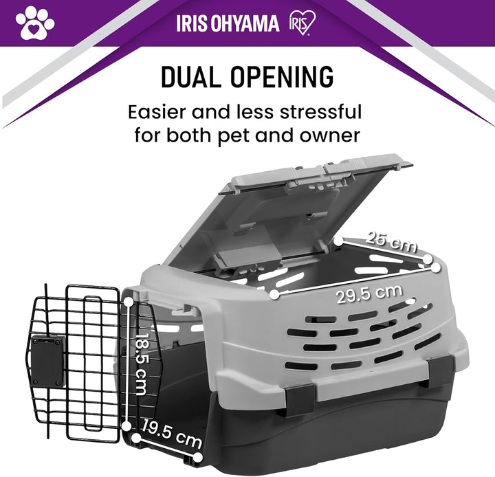 Iris Ohyama 1 Stück 36.5L Transportbox Katze katzentransportbox BPA-frei robust leicht für Auto Bus