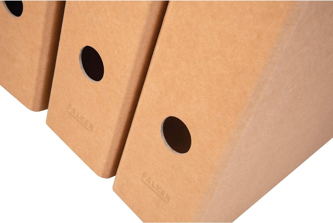 Original Falken 10er Pack Vegan-Ordner Pure Nature. Made in Germany. 8 cm breit DIN A4 Braun Aktenor