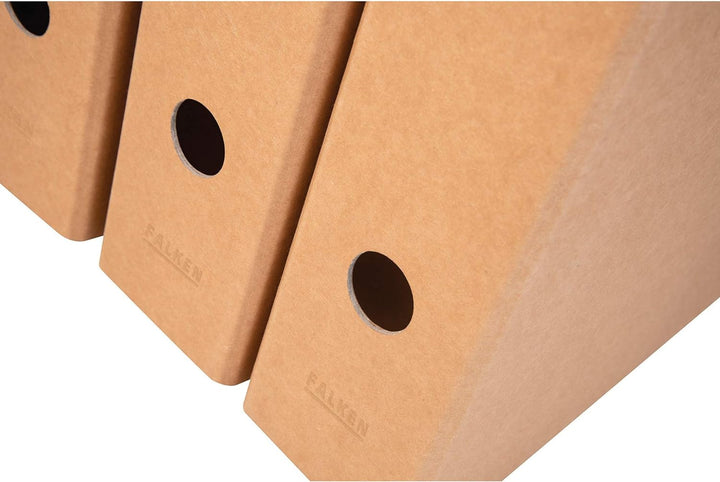 Original Falken 10er Pack Vegan-Ordner Pure Nature. Made in Germany. 8 cm breit DIN A4 Braun Aktenor