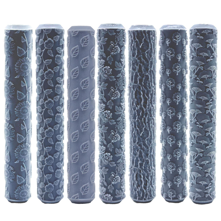 7 Rollen mit Polymer-Textur, Modellierwerkzeuge für Keramik, DIY, dekorative Muster für Kunsthandwer