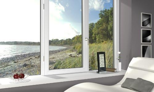 Technoline WS 9767 digitale Wetterstation mit Batterien und Funkuhr, Schwarz schwarz mit Batterien,