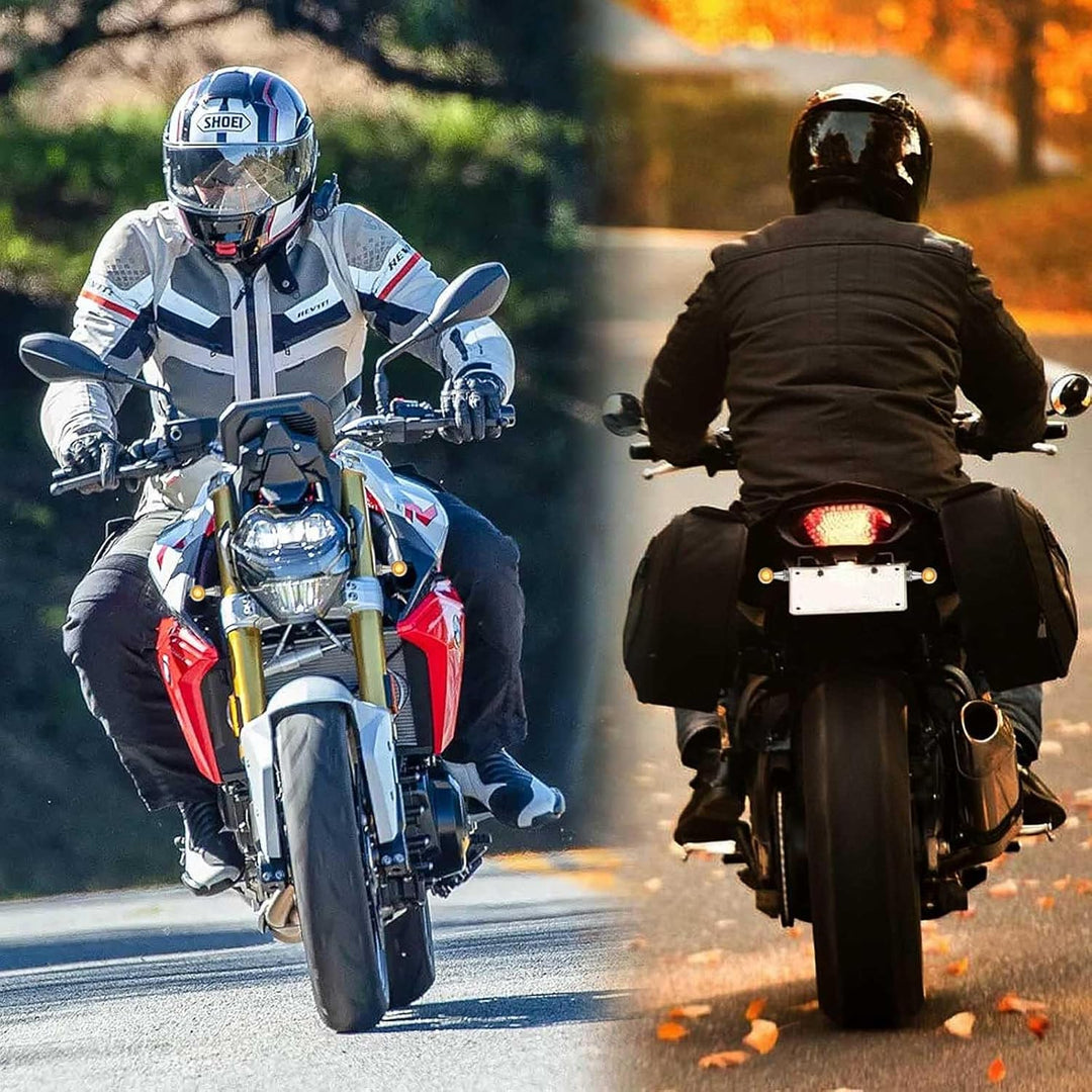 evermotor 12V Mini LED Blinker Motorrad E Geprüft, Verchromt Motorrad Blinker IP67 Wasserdicht (2 St