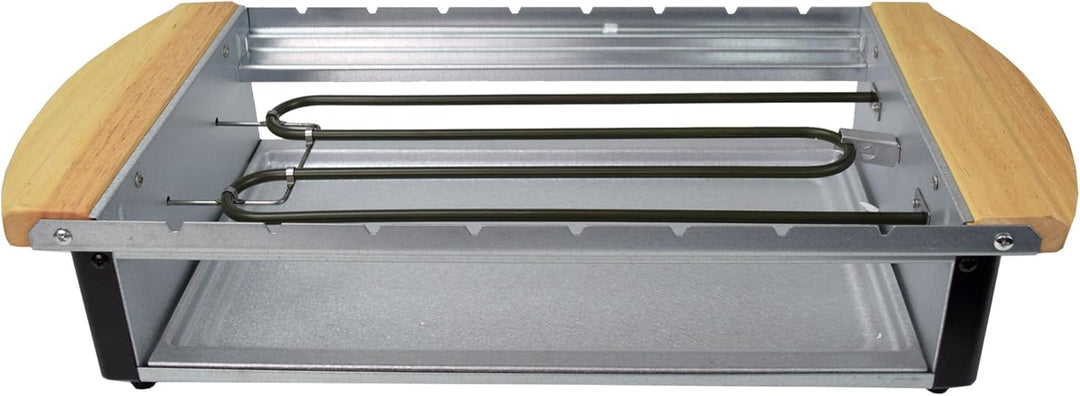 Syntrox Germany Edelstahl Design Raclette Uri mit Grill und Heisser Stein für 8 Personen